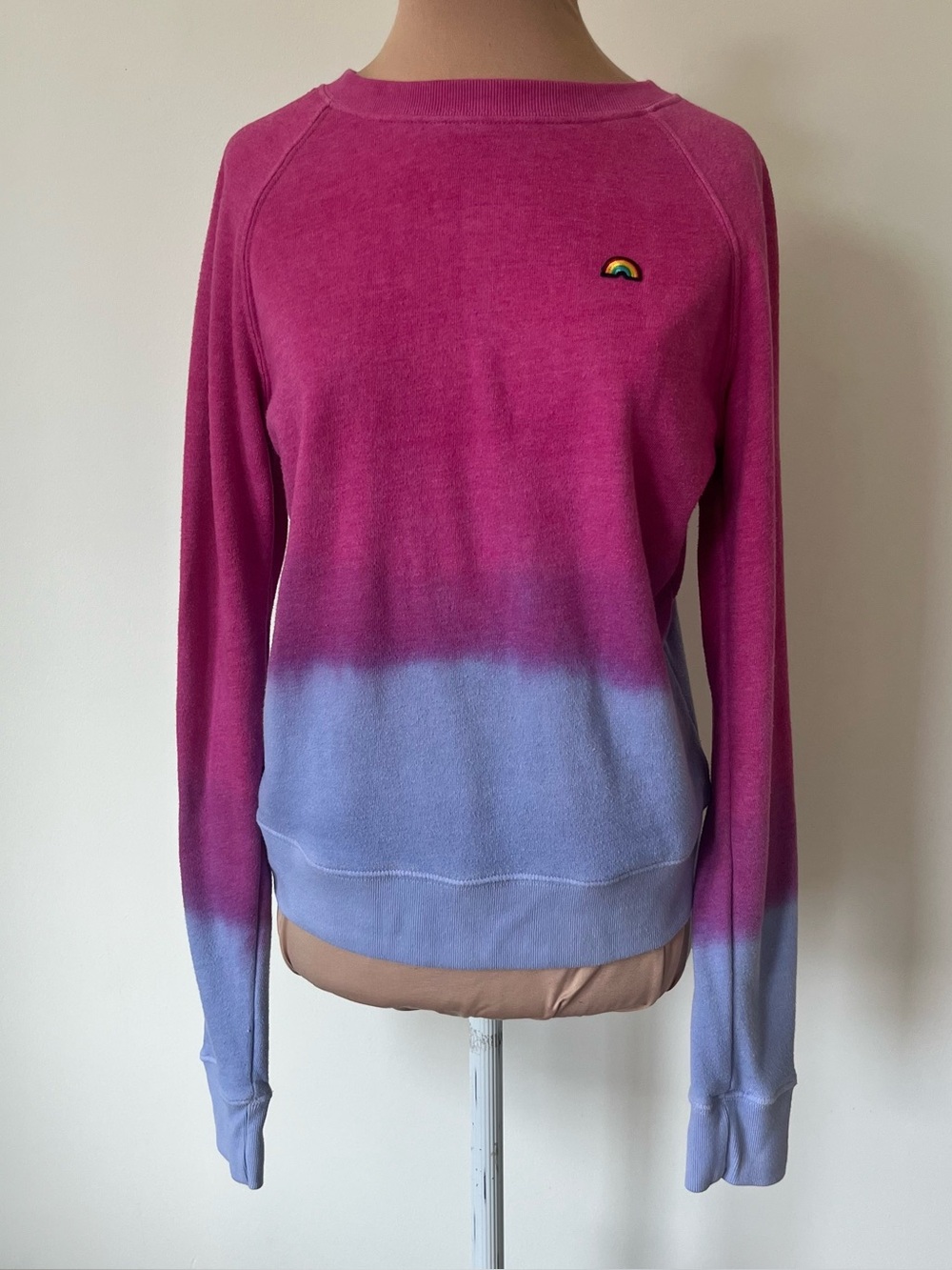 Spiritual Gangster Ombré Long-sleeve Embroidered Rainbow Sweatshirt Size Kids L